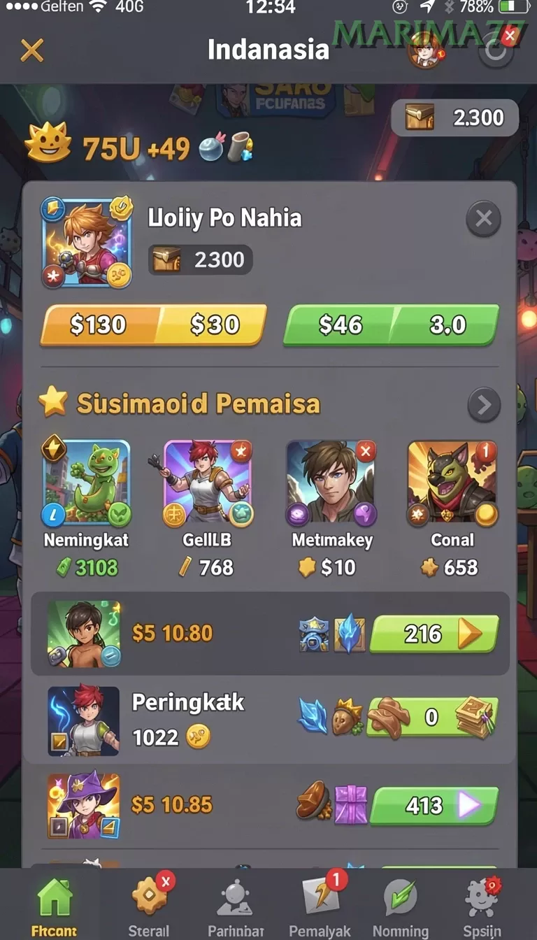Cuplikan layar KUDETABET98 — pengaturan akun