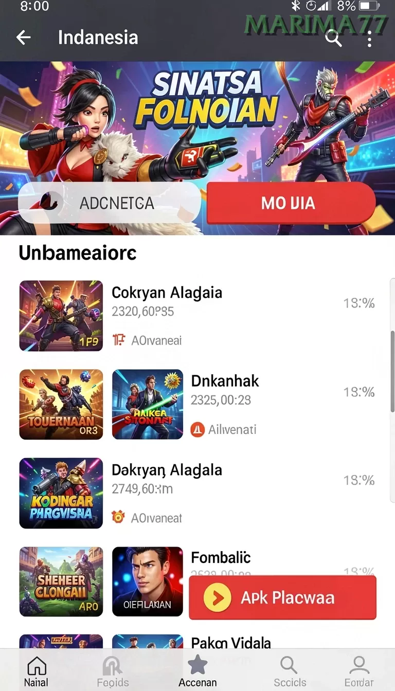 Cuplikan layar ROKOK8 — halaman utama